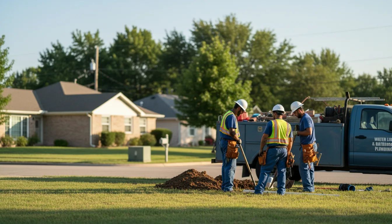 Residential water line and bathroom plumbing service in Ely, IA